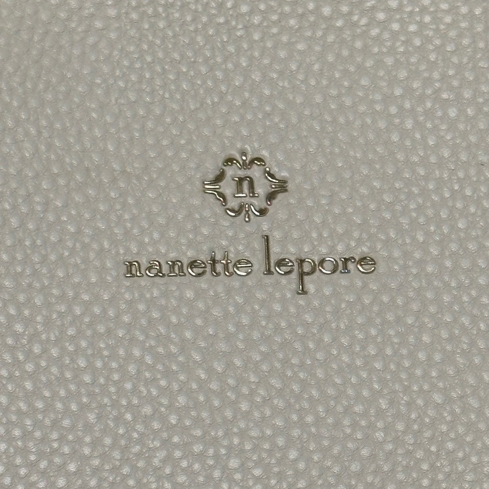 Nanette Lepore Ivory Pebbled Tote with Gold Hardware - Picture 2 of 8